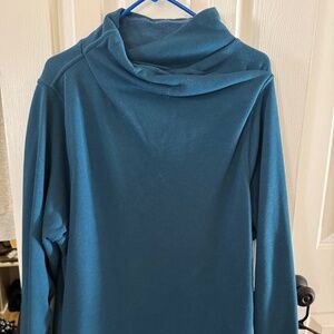 Athlete Cozy Karma II Sweatshirt Chandail Cowl Neck Sz 1X Teal